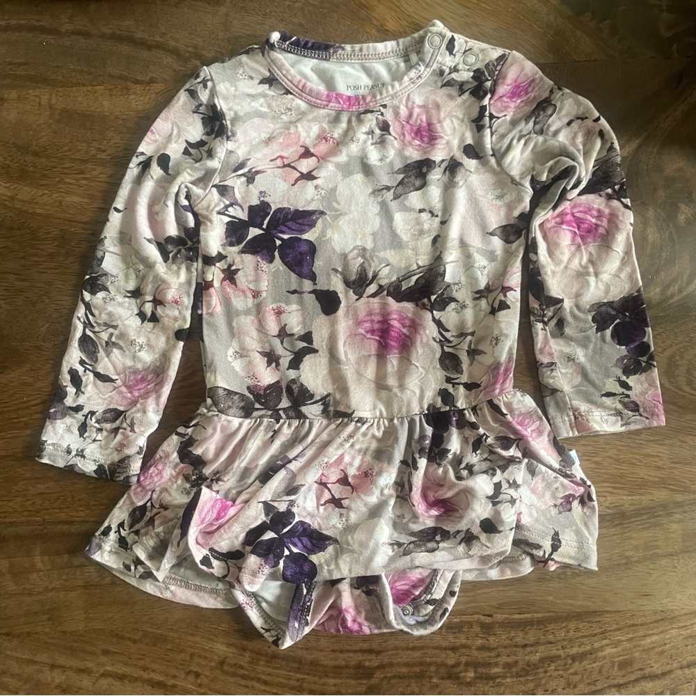 Posh Peanut floral twirly leotard